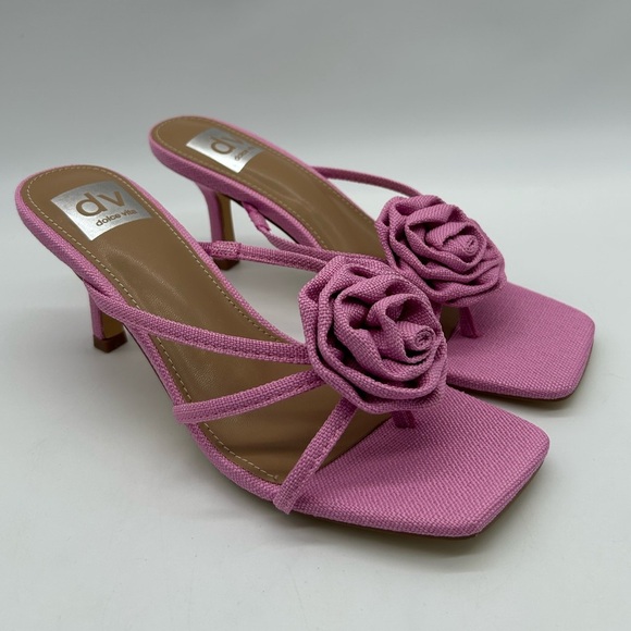 Dolce Vita Zelly Pink Strappy Mule Heels | Size 9 | New With Box - Picture 4 of 10